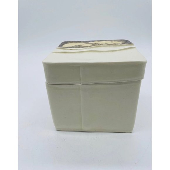 CAROLYN CARROLL Porcelain Crystalline Glaze Lidded Box W/ Papers - Picture 3 of 8